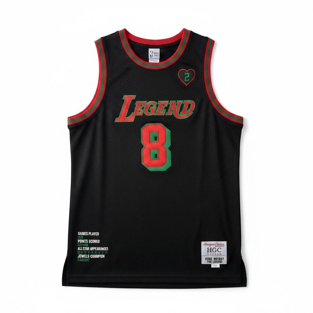 Headgear Classics Large Black Kobe Bryant The Legend Jersey #8/#24 (NWT)